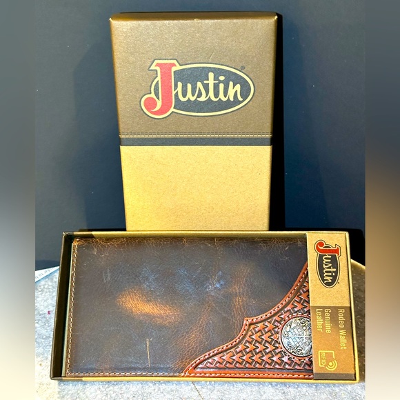 JUSTIN MEN'S RODEO WALLET - LEATHER - Picture 1 of 6